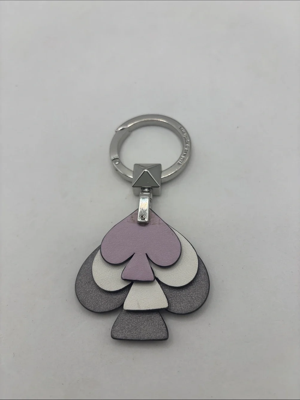 Kate Spade Seaside Stacked Spade Keyfob bag charm layered pastel leather spades